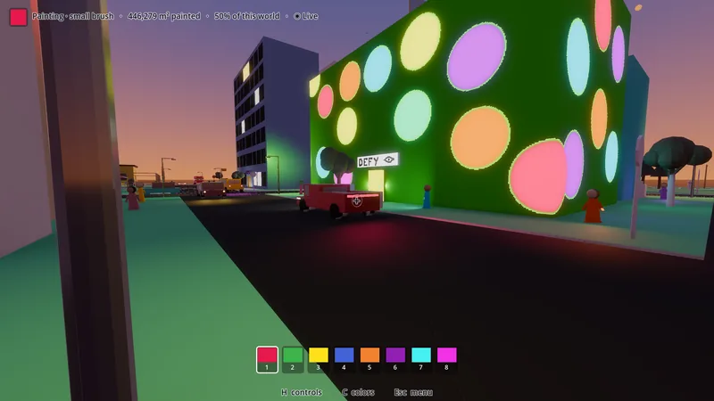 Painting across a street